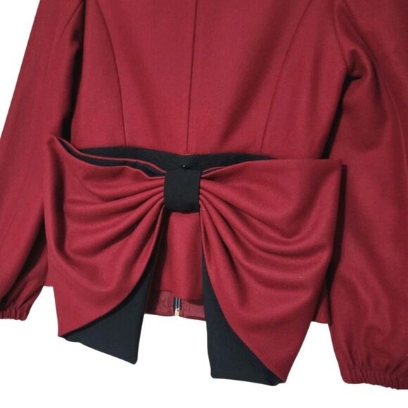 Babylon Collection Italy Womens Big Bow Coat US S 4 It.42 - Preppy Cute Flawless - Picture 5 of 8